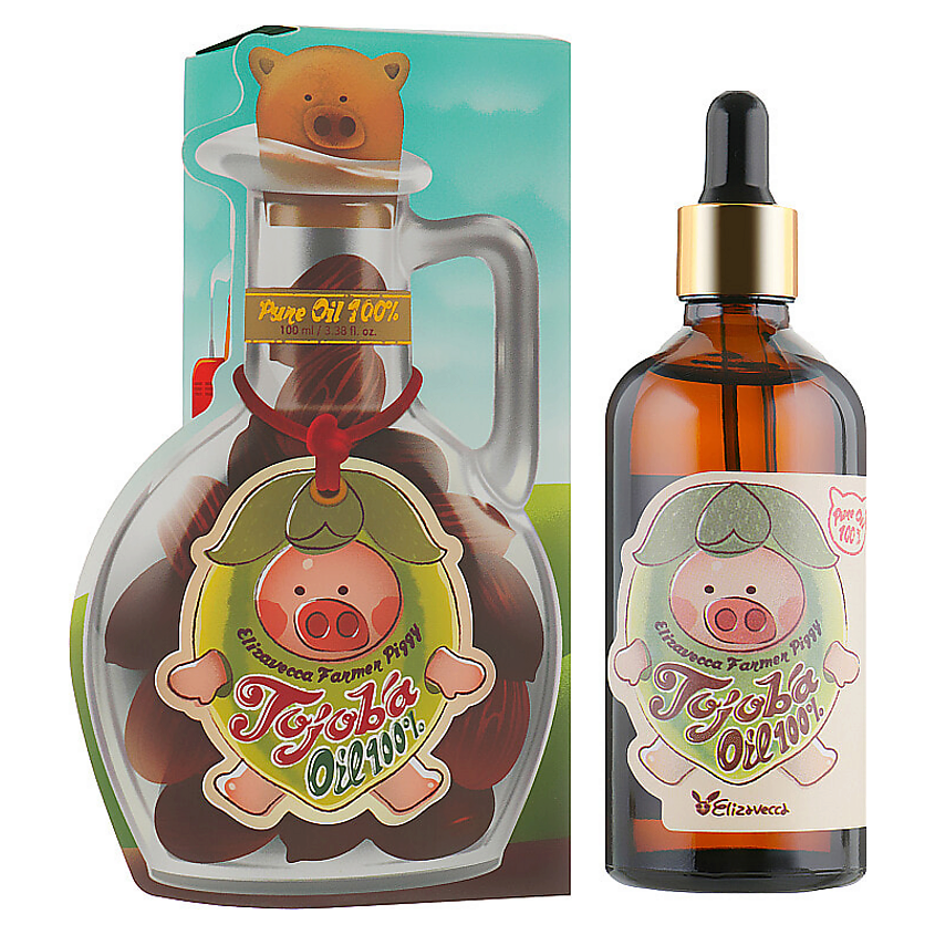 Изображение товара ELIZAVECCA Масло жожоба для лица, тела и волос Farmer Piggy Gojoba Oil 100, 100 мл