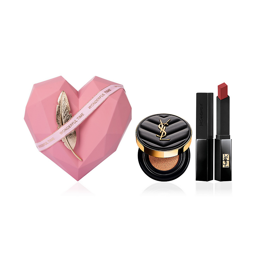 Изображение товара YVES SAINT LAURENT Набор для макияжа лица и губ: Кушон + Rouge Pur Couture, Кушон #B20 + Помада №302