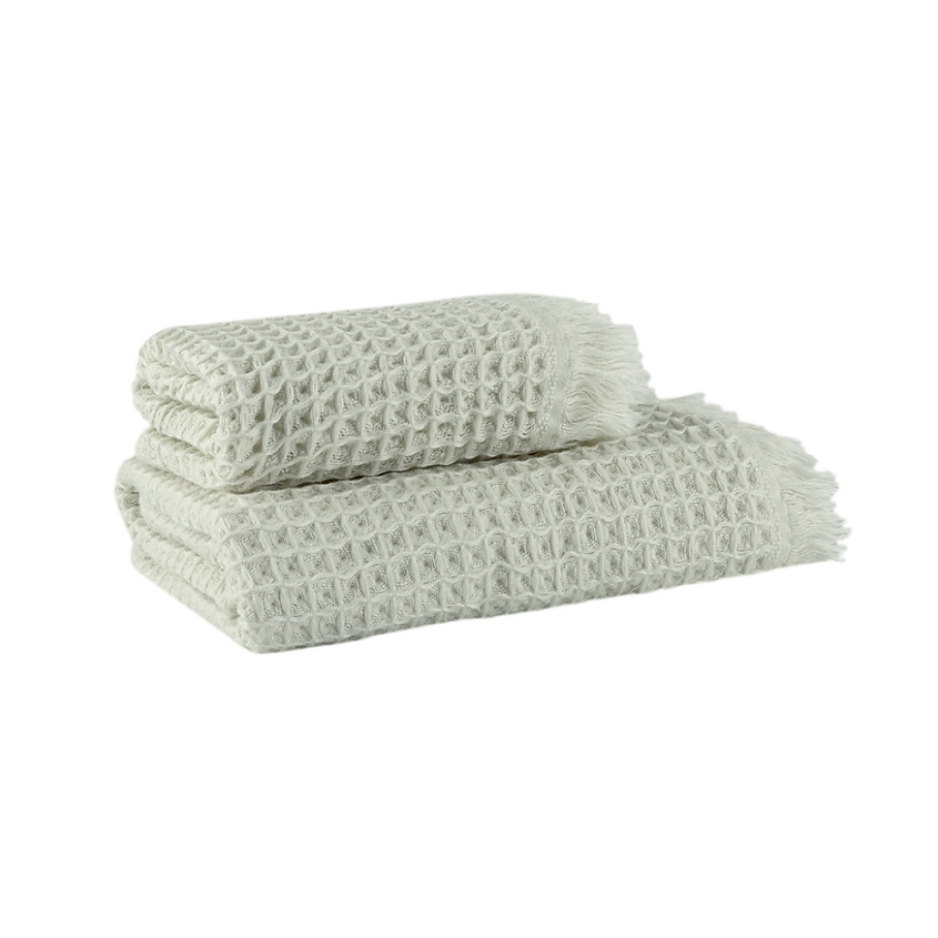 Изображение товара KARNA Комплект вафельных полотенец GOFRE бирюзового цвета