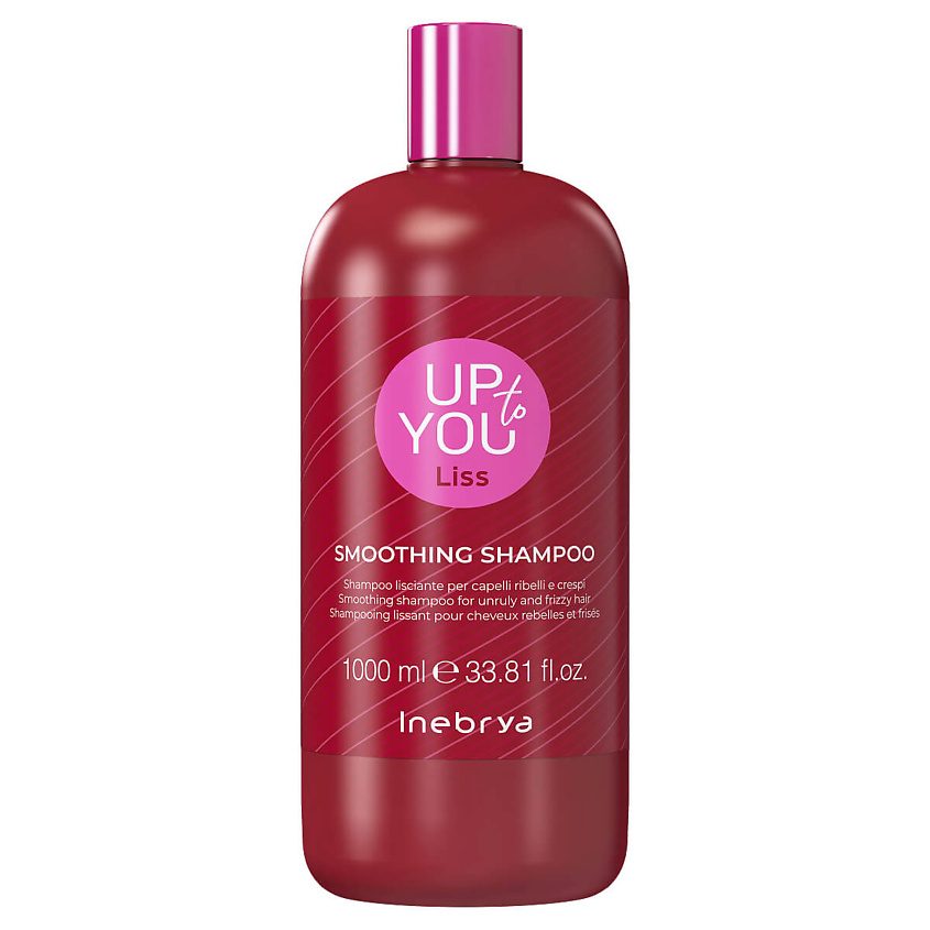 Изображение товара INEBRYA Разглаживающий шампунь Up To You Liss 1000 мл для непослушных волос