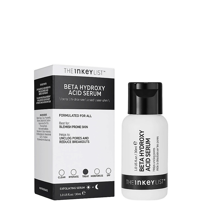 Изображение товара THE INKEY LIST Сыворотка с салициловой кислотой для проблемной кожи Beta Hydroxy Acid Serum, 30 мл