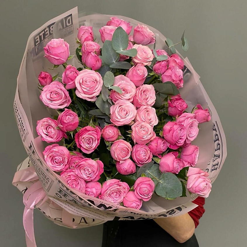 Изображение товара CHALET GREEN Букет из 11-ти кустовых пионовидных роз "для леди", 1 шт.