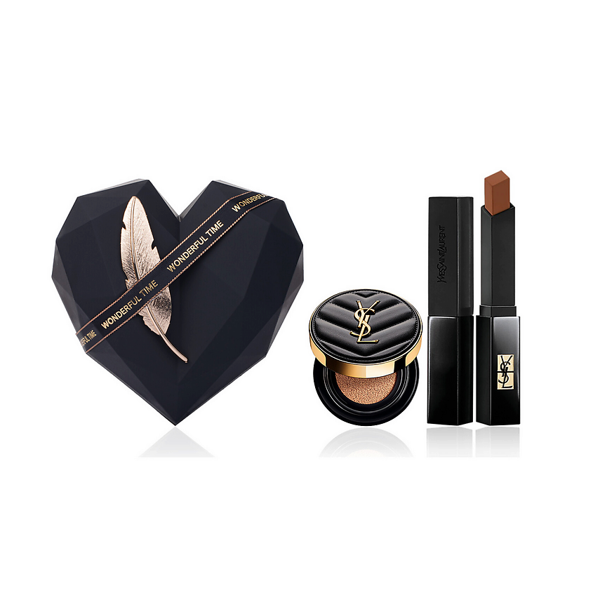 Изображение товара YVES SAINT LAURENT Кушон Le Cushion Encre de Peau+ Матовая помада Rouge Pur Couture The Slim, Кушон #B20 Mini + Помада №314