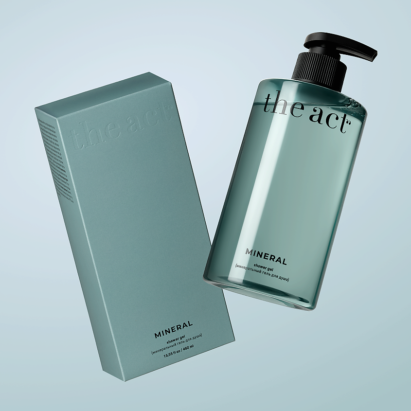 Изображение товара Минеральный гель для душа THE ACT с магнием и ароматами лаванды и иланг-иланга 460мл