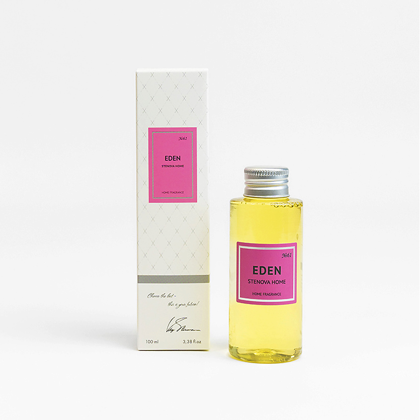 Изображение товара Аромадиффузор STENOVA HOME №61 EDEN 100 мл с палочками и refill Изображение товара Аромадиффузор STENOVA HOME №61 EDEN 100 мл с палочками и refill
