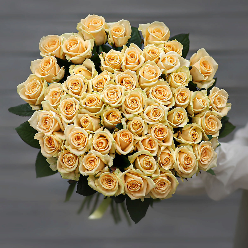 Изображение товара Букет из 51 кремовой розы 60 см - Букет Маркет