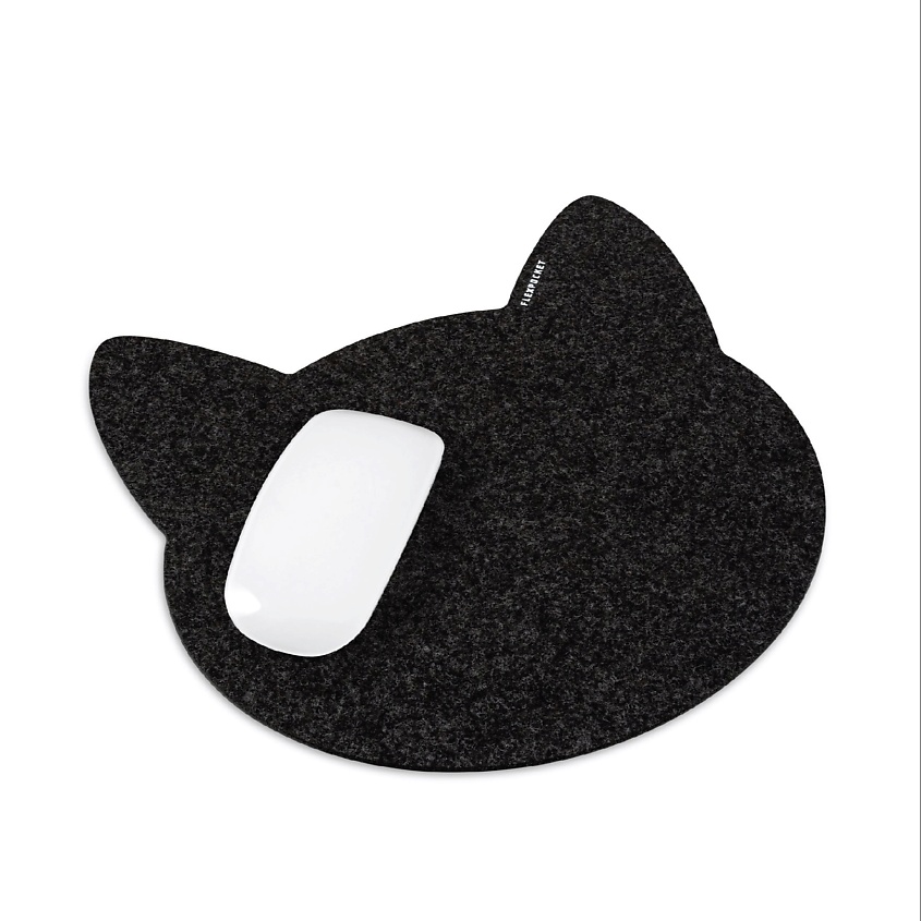 Изображение товара Коврик для мыши из фетра в форме кошки FLEXPOCKET черный