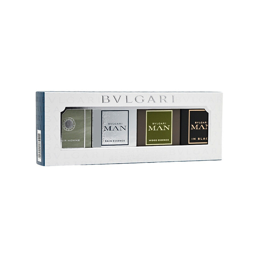 Изображение товара BVLGARI Набор миниатюр: Pour Homme + Man Wood Essence + Man In Black + Man Rain Essence, 5 мл х 4