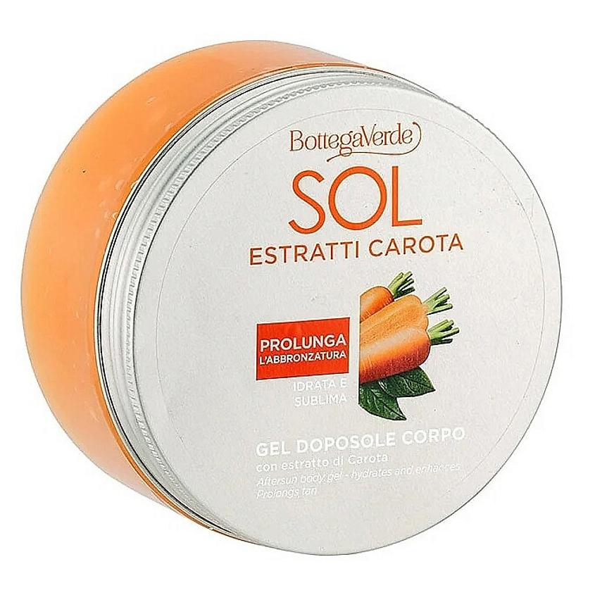 Изображение товара BOTTEGA VERDE Гель для тела после загара с экстрактом моркови Sol Estratti Carota Aftersun Body Gel, 150 мл