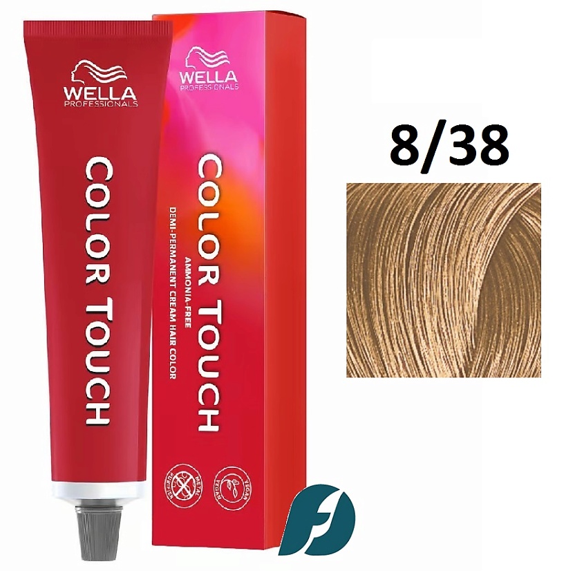 Изображение товара WELLA PROFESSIONALS Интенсивное тонирование для волос Color Touch, 8/38 светлый блонд золотой жемчуг