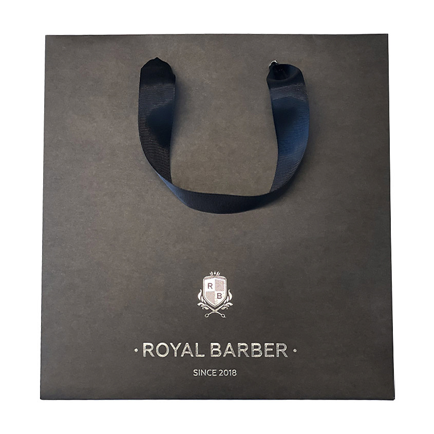Изображение товара Подарочный пакет Royal Barber 25х25х10 см для подарков до 3 кг