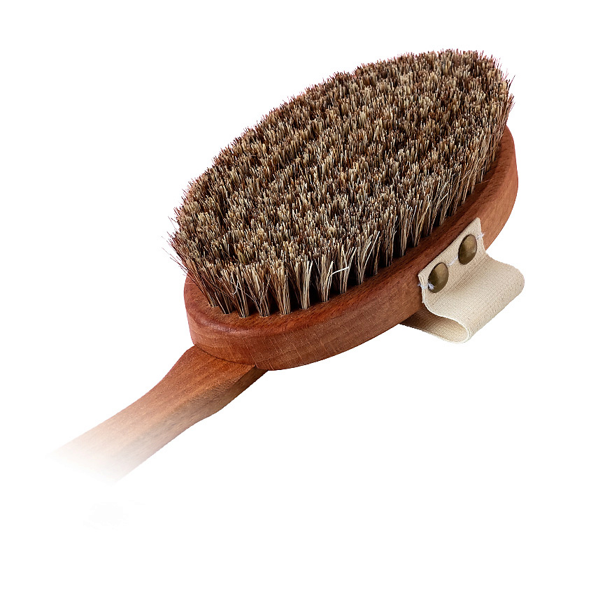 Изображение товара MALDIVES DREAMS Премиальная щетка для сухого массажа из микса конского волоса и листьев агавы, 1 шт.