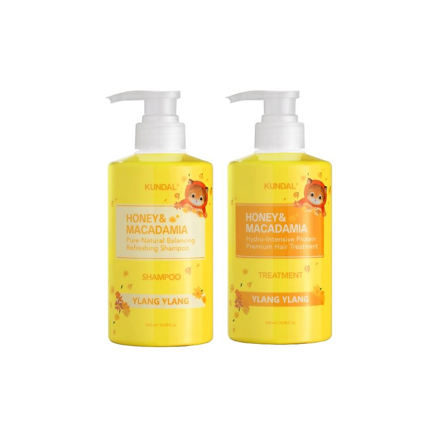 Изображение товара KUNDAL Набор для волос Мед и Макадамия Honey And Macadamia Sys Planet, 500 мл + 500 мл