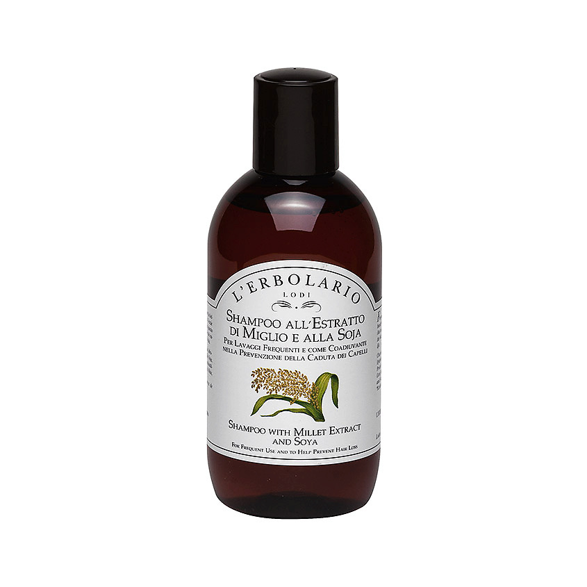Изображение товара LERBOLARIO Шампунь для волос c экстрактом пшеницы и сои Shampoo With Millet Extract And Soya, 200 мл