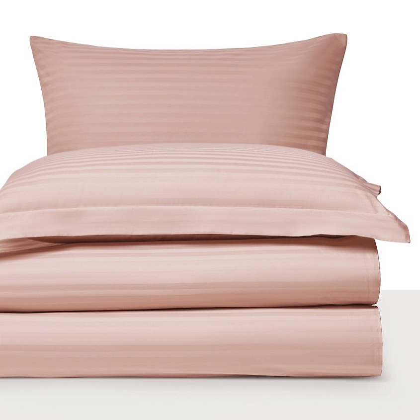 Изображение товара Постельное бельё Arya Vip из страйп-сатина 1.5 спальный 160x220 Персиковый, Оранжевый