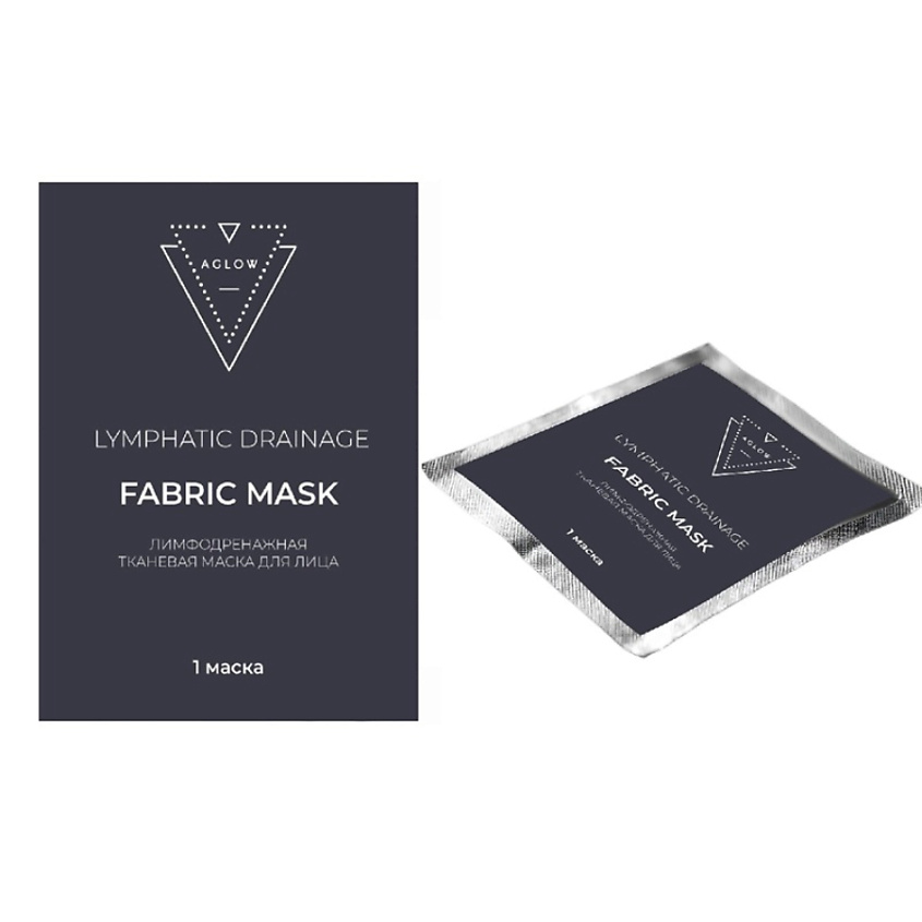 Изображение товара АГЛОУ Лимфодренажная тканевая маска для лица для отеков и упругости 1 шт