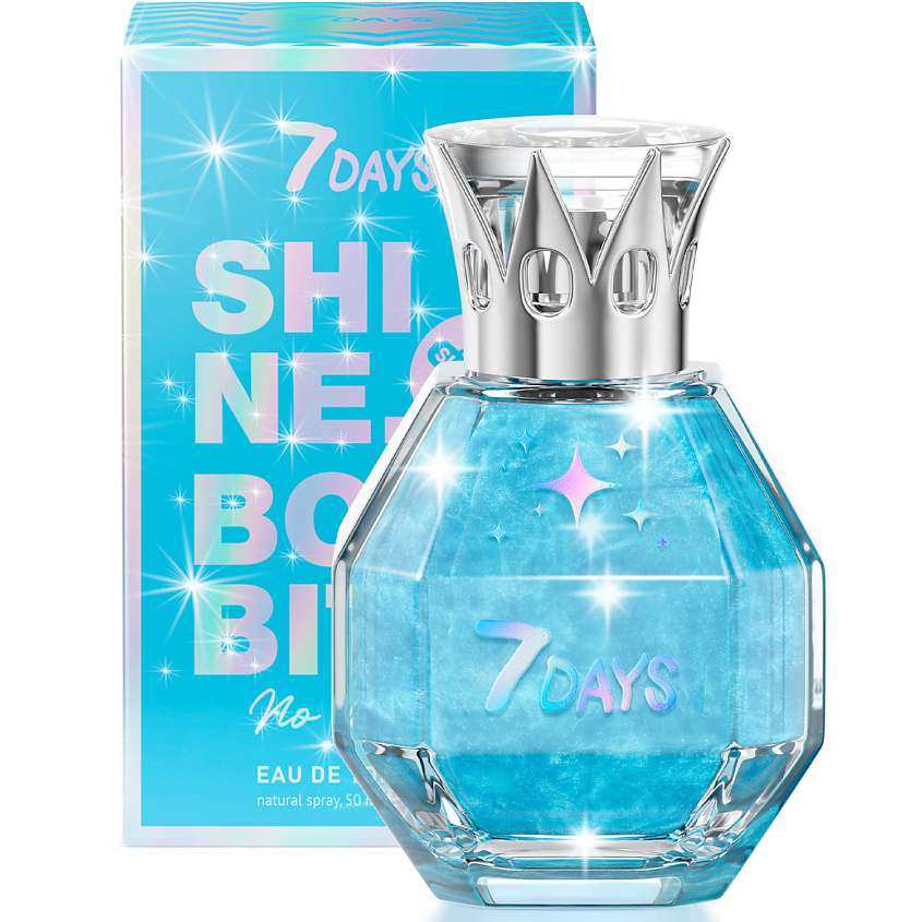 Изображение товара 7DAYS Духи сладкие легкие цитрусовые с шиммером SHINE, BOMBITA! NO RULES, 50 мл