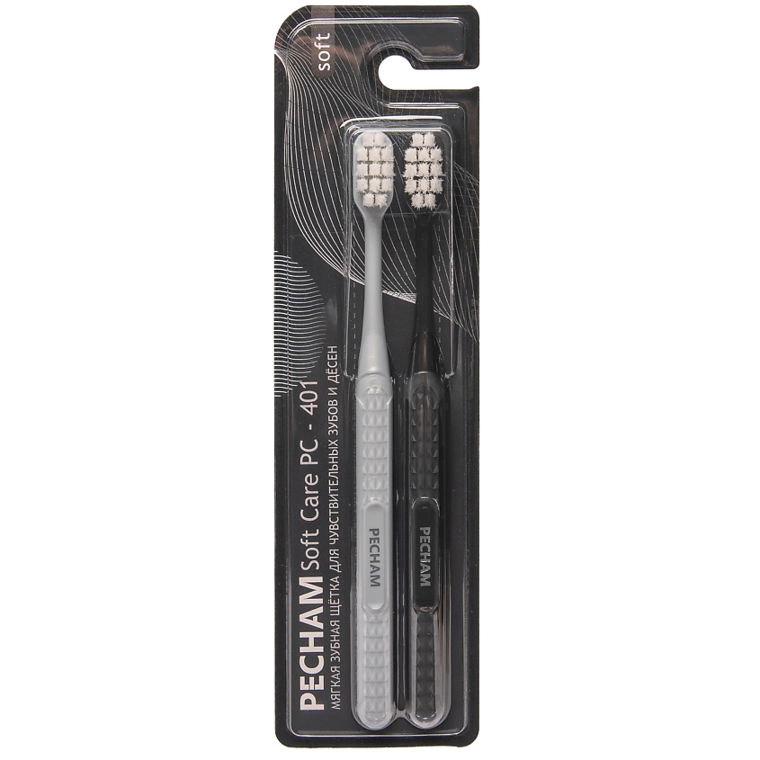 Изображение товара Мягкая зубная щетка Pecham Soft Care РС-401 2 шт для чувствительных зубов и десен