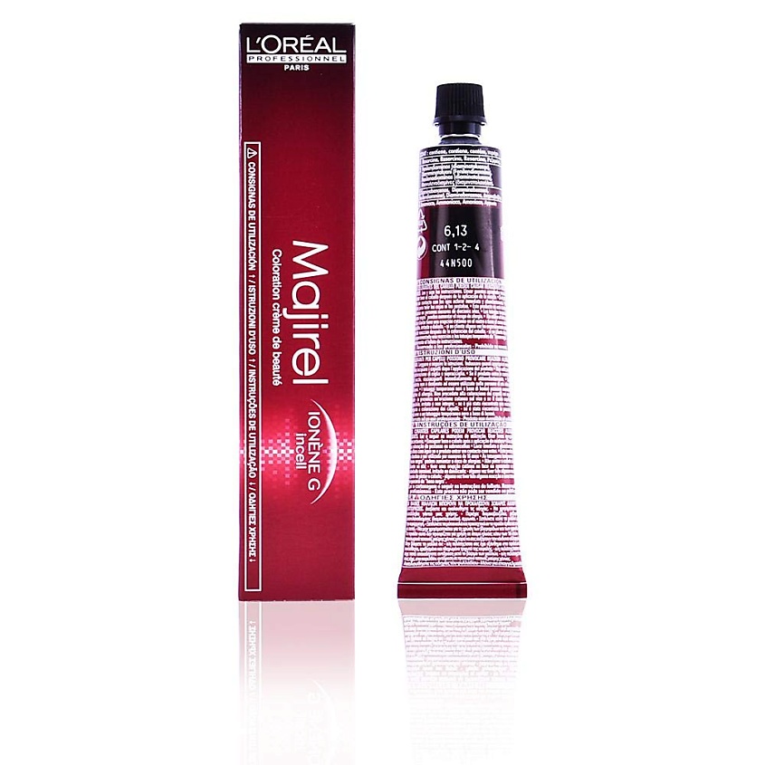Изображение товара L'OREAL PROFESSIONNEL Majirel 6.13 Dark Blonde Candre Gold стойкая крем-краска для волос