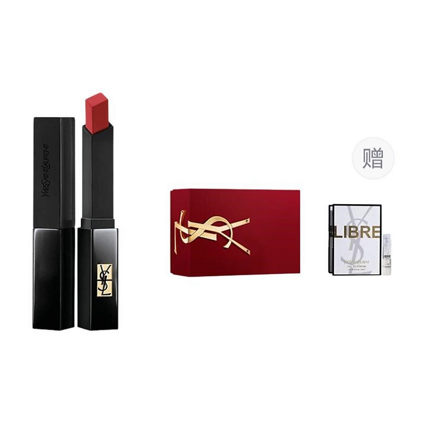 Изображение товара YVES SAINT LAURENT Матовая помада Rouge Pur Couture The Slim + Пробник парфюмерной воды Libre, №302 + Libre 1.2 мл