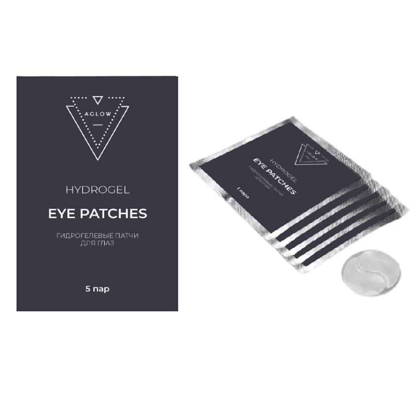 Изображение товара АГЛОУ Гидрогелевые патчи для глаз с каррагинаном и растительными экстрактами 5 пар