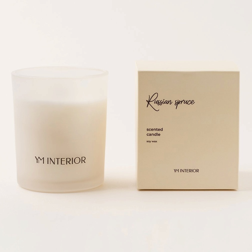 Изображение товара Ароматическая свеча Русская ель YM INTERIOR 200 мл натуральные эфирные масла