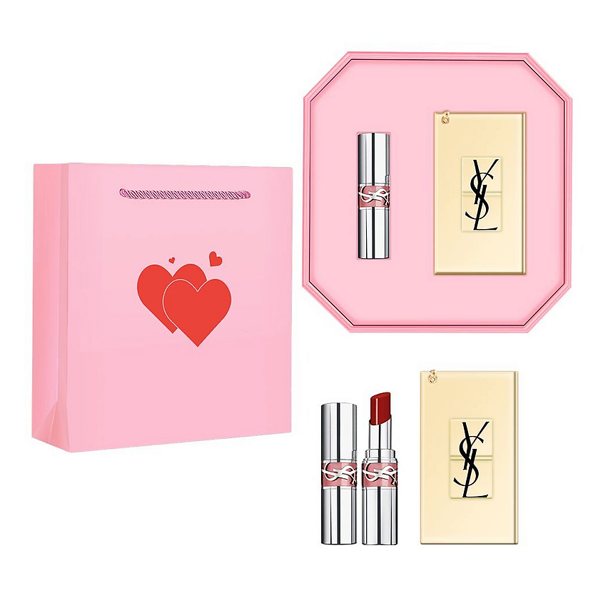 Изображение товара YVES SAINT LAURENT Подарочный набор: Помада + Зеркало Haute Couture Compact Mirror, Loveshine High Shine Lipstick №80