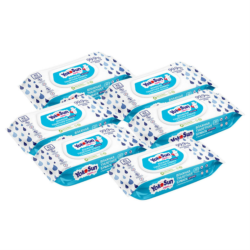Изображение товара YOKOSUN Megabox детская влажная туалетная бумага, 1 шт.