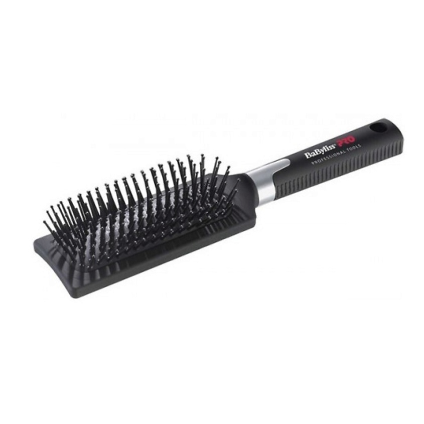 Изображение товара Профессиональная массажная щетка для волос BaByliss PRO Paddle Brush BABNB1E черная узкая с зубчика