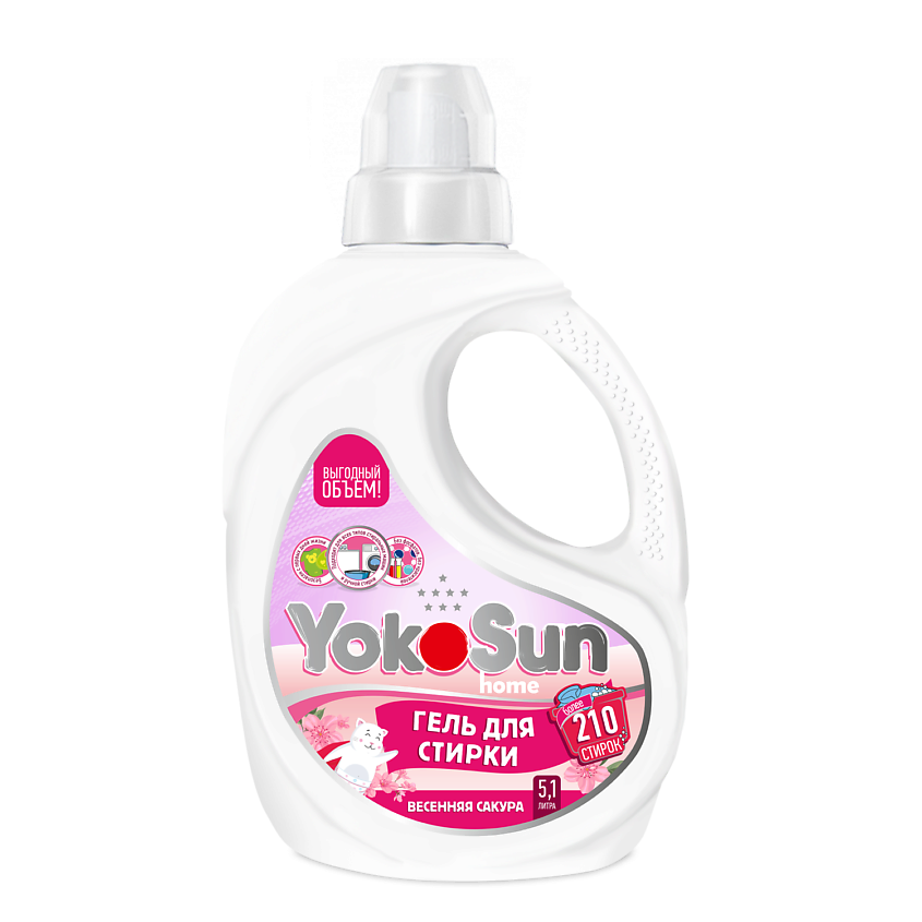 Изображение товара YOKOSUN Гель для стирки YokoSun, Весенняя сакура, 5100 мл