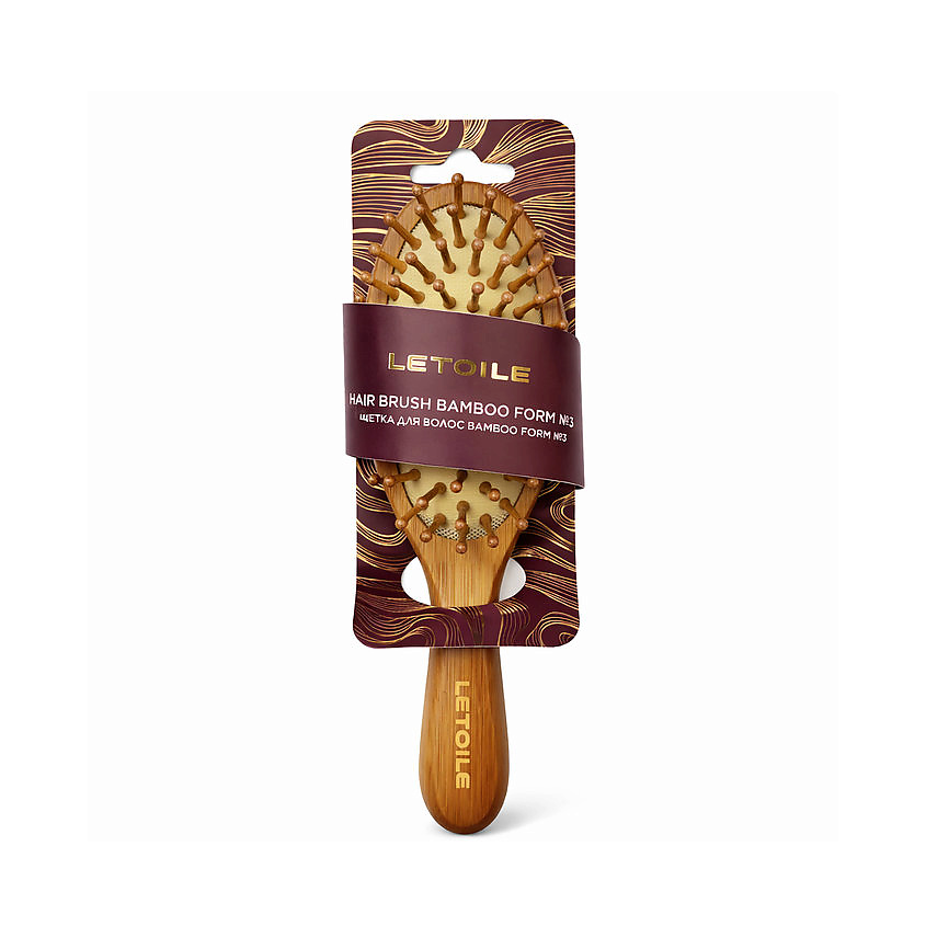 Изображение товара ЛЭТУАЛЬ Щётка для волос Letoile Hair Brush Bamboo Form № 3