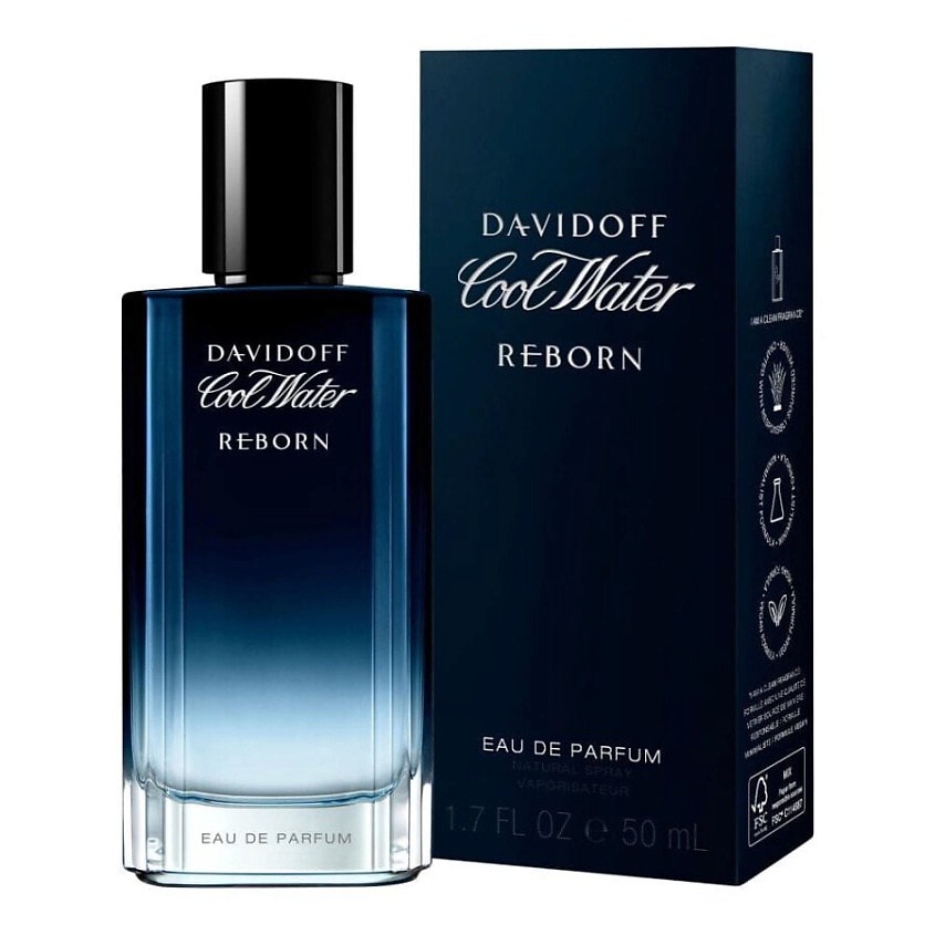 Изображение товара Парфюмерная вода Davidoff Cool Water Reborn 50 мл - свежий мужской аромат 2023 года