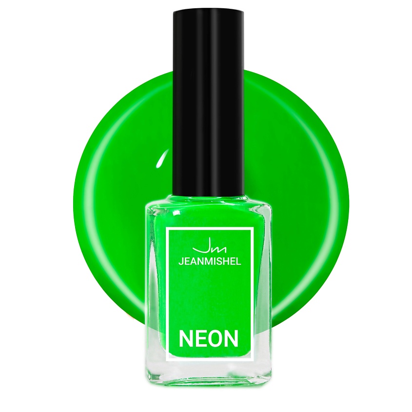 Изображение товара JEANMISHEL Лак для ногтей NEON, Зеленый, тон 332, 6 мл