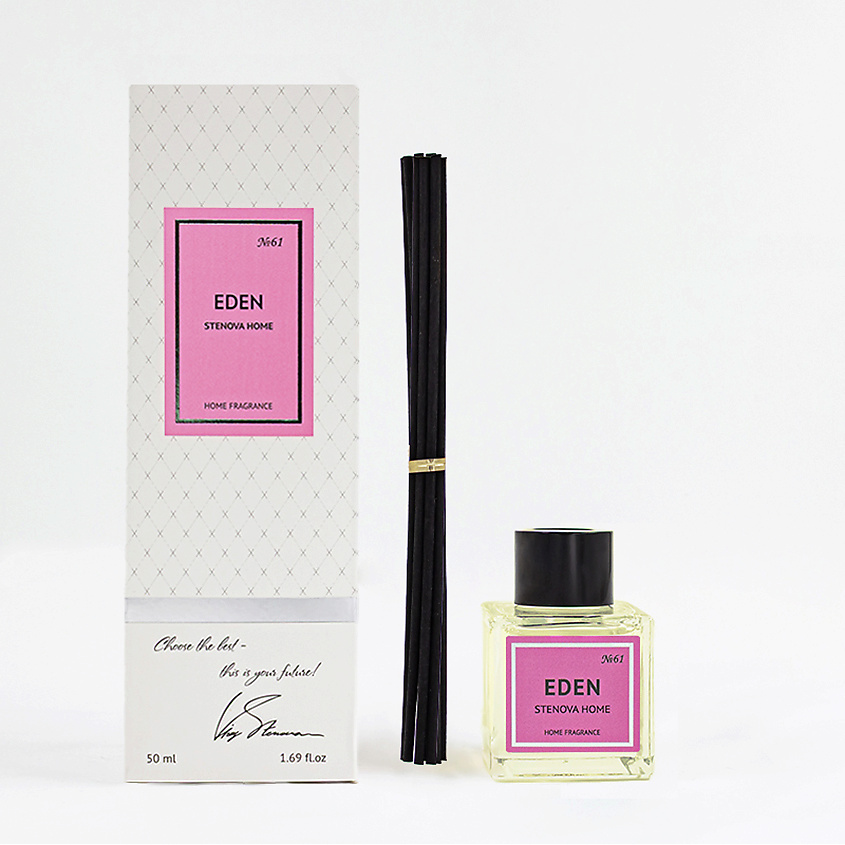 Изображение товара STENOVA HOME Аромадиффузор EDEN №61 50 мл с палочками для дома и офиса