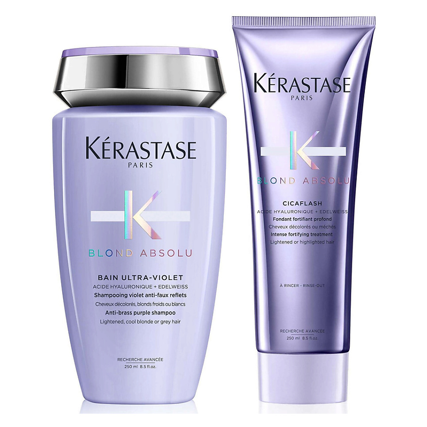 Изображение товара KERASTASE Набор Blond Absolu Bain Ultra-Violet и Cicaflash для светлых волос 250 мл + 250 мл