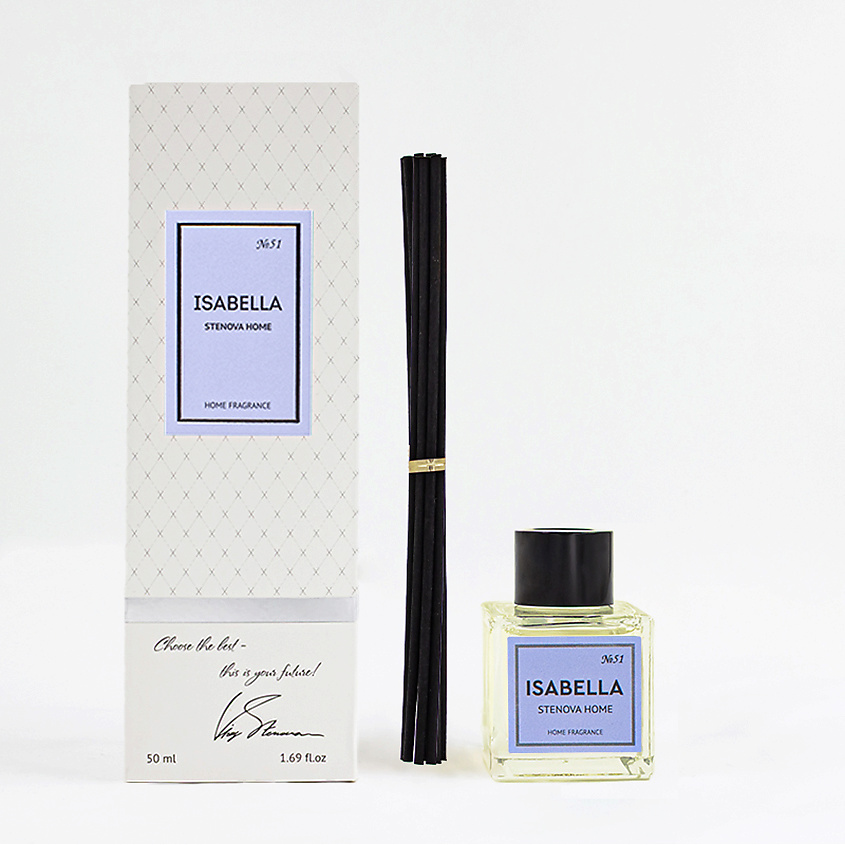 Изображение товара STENOVA HOME Аромадиффузор с палочками ISABELLA №51, 50 мл
