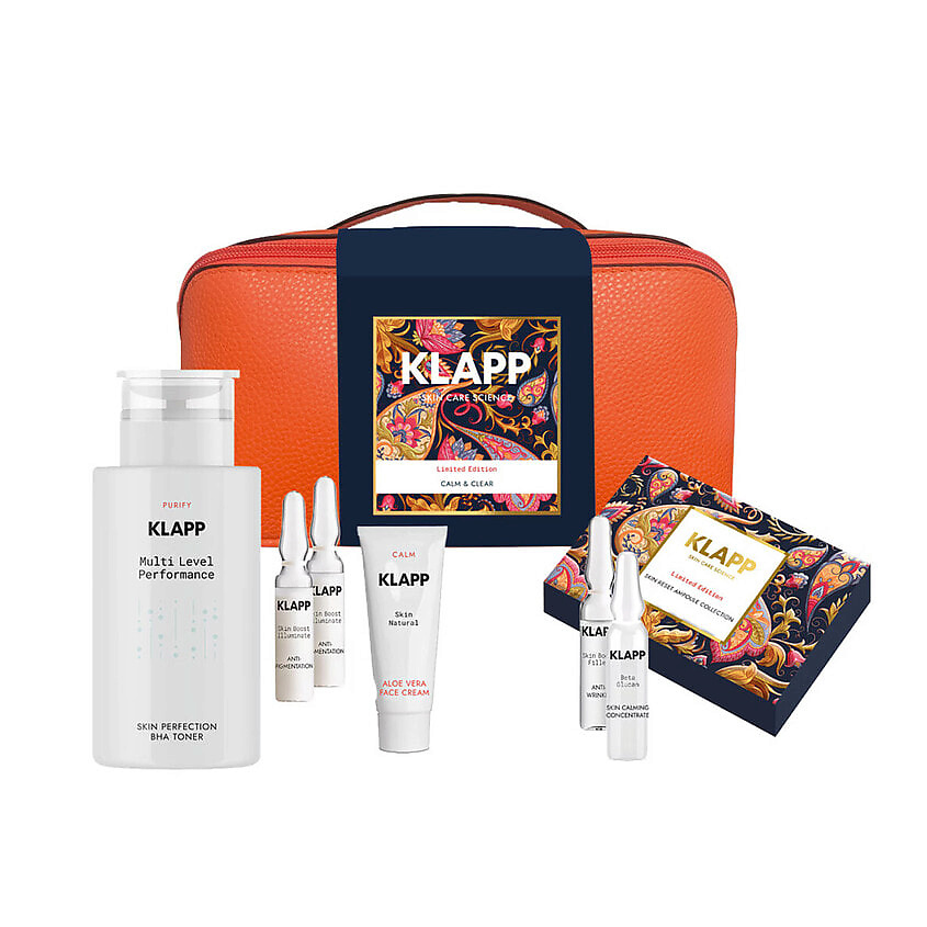 Изображение товара KLAPP Calm & Clear Набор для лица 3 х 2 мл + 20 мл + 200 мл