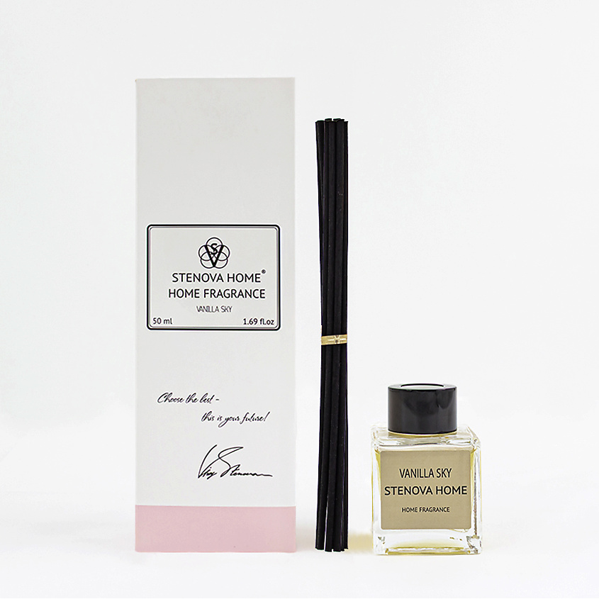 Изображение товара Аромадиффузор STENOVA HOME VANILLA SKY 50 мл с палочками для дома и офиса