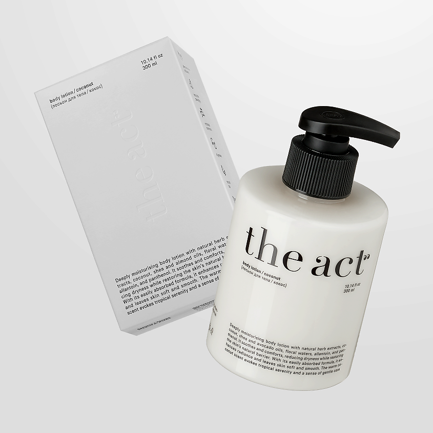 Изображение товара THE ACT Лосьон для тела Кокос 300мл увлажнение и питание для всех типов кожи