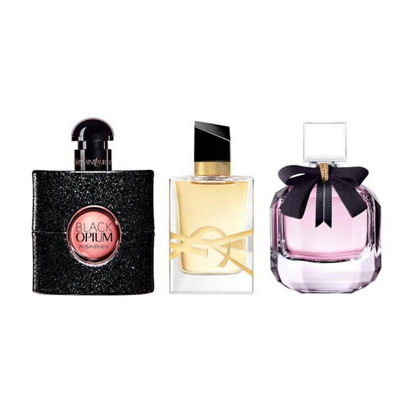 Изображение товара YVES SAINT LAURENT Набор миниатюр парфюмерной воды: Libre + Black Opium + Mon Paris, Libre 7.5 мл + Black Opium 7.5 мл + Mon Paris 7.5 мл