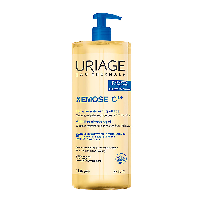 Изображение товара Uriage Ксемоз С8+ Очищающее масло для сухой кожи 1000мл