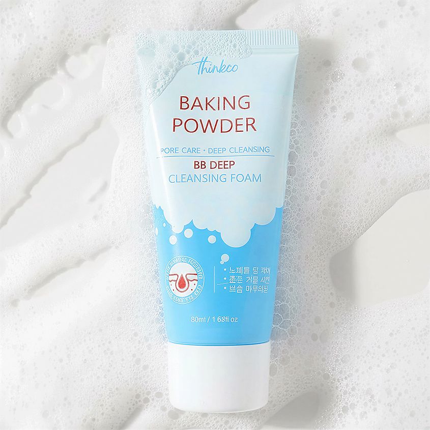 Изображение товара Пенка для умывания THINKCO с содой 50 мл глубокое очищение и отбеливание кожи