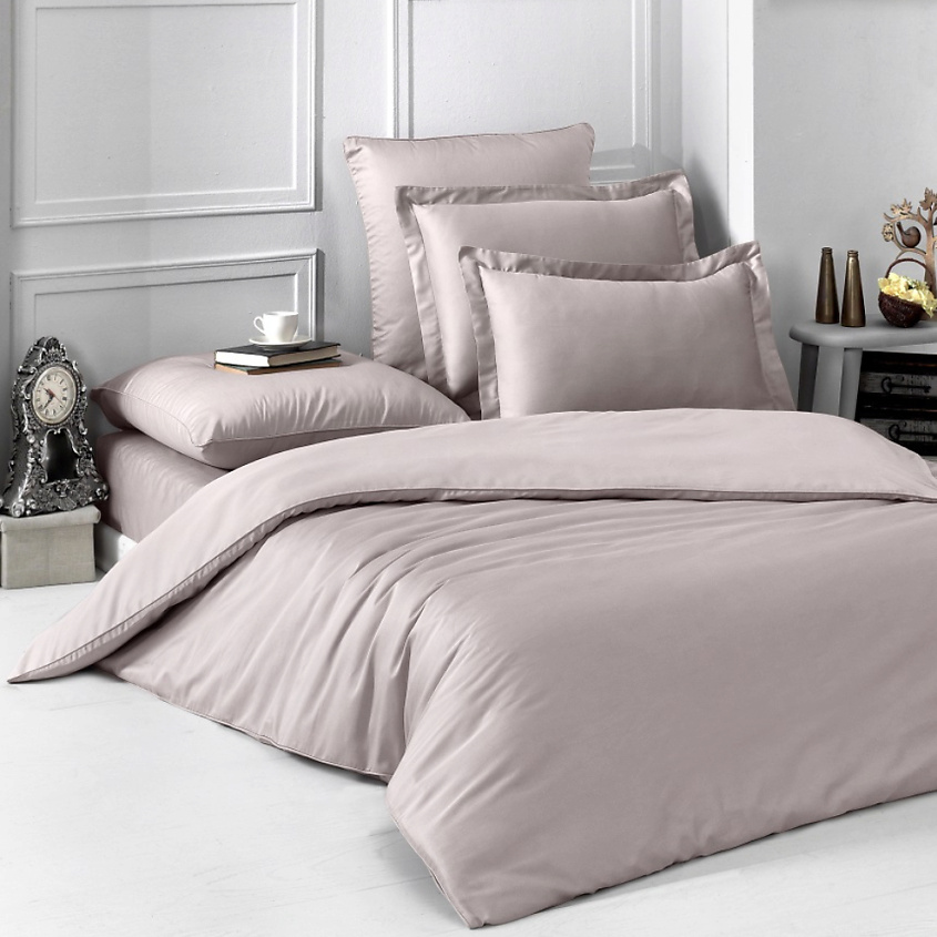Изображение товара Комплект постельного белья LOFT из сатина 1,5-спальное Капучино KARNA Турция
