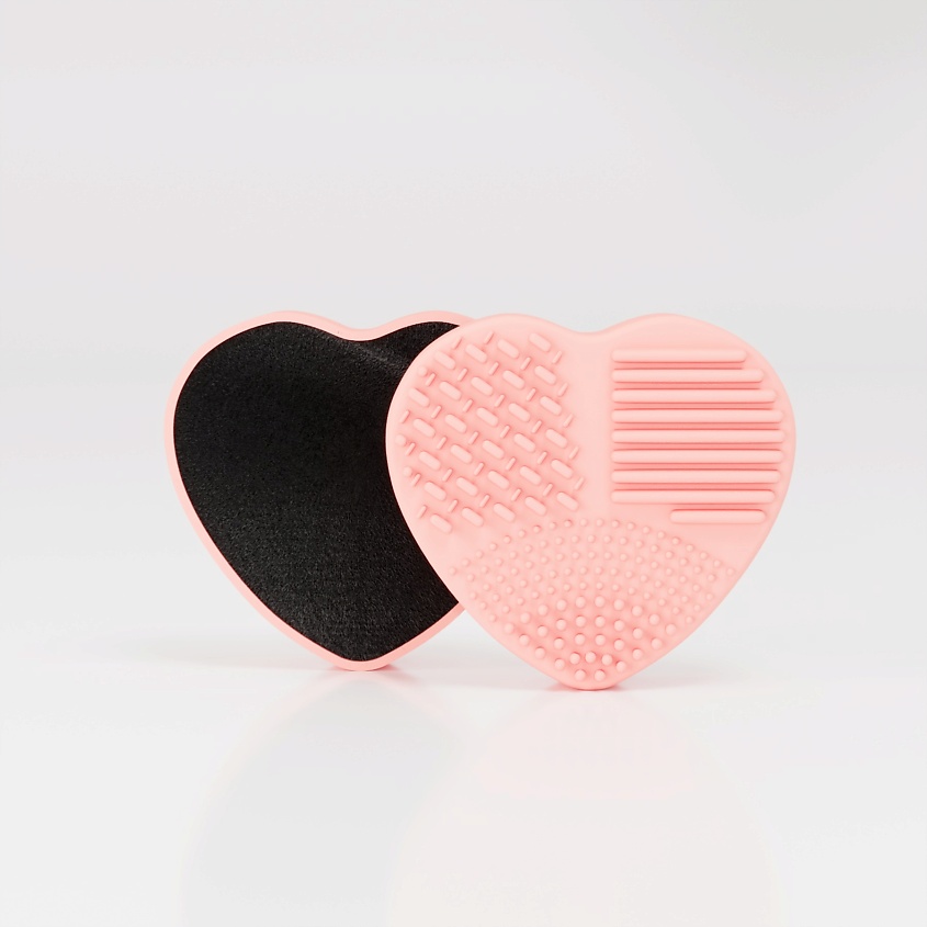 Изображение товара Коврик для мытья кистей SISTERSINHEELS "Сердце" силиконовый розовый