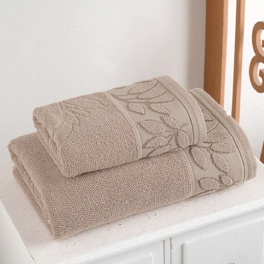 Изображение товара ARYA HOME COLLECTION Полотенце 70X140 Laurel, Темно-бежевый
