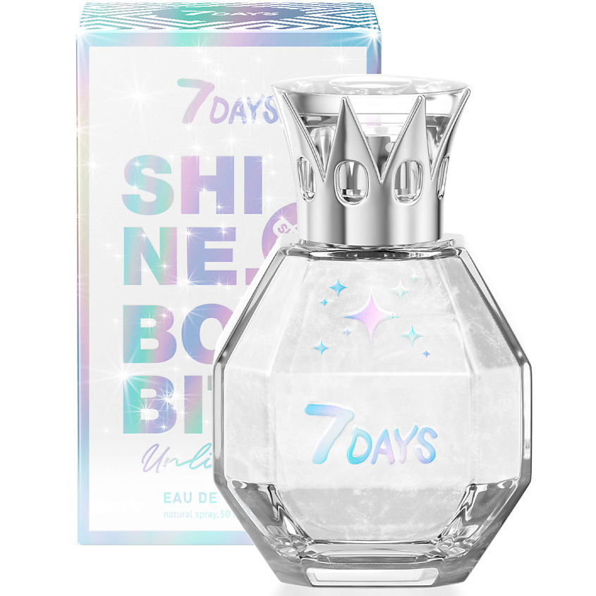Изображение товара 7DAYS Духи с шиммером и мерцанием цитрусовые SHINE, BOMBITA! UNLIMITED, 50 мл