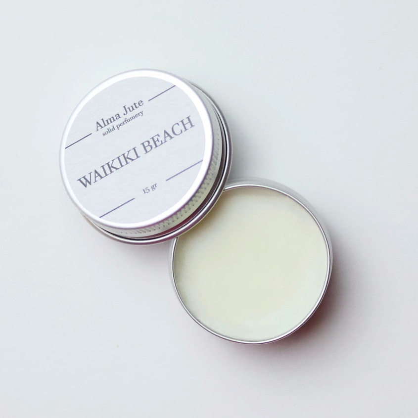 Изображение товара Твердые духи Waikiki beach ALMA JUTE 15 г натуральные и гипоаллергенные
