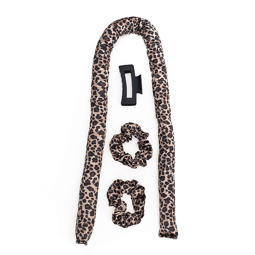 Изображение товара Viberia Монобигуди для волос мягкие велюровые черные леопардовые женские