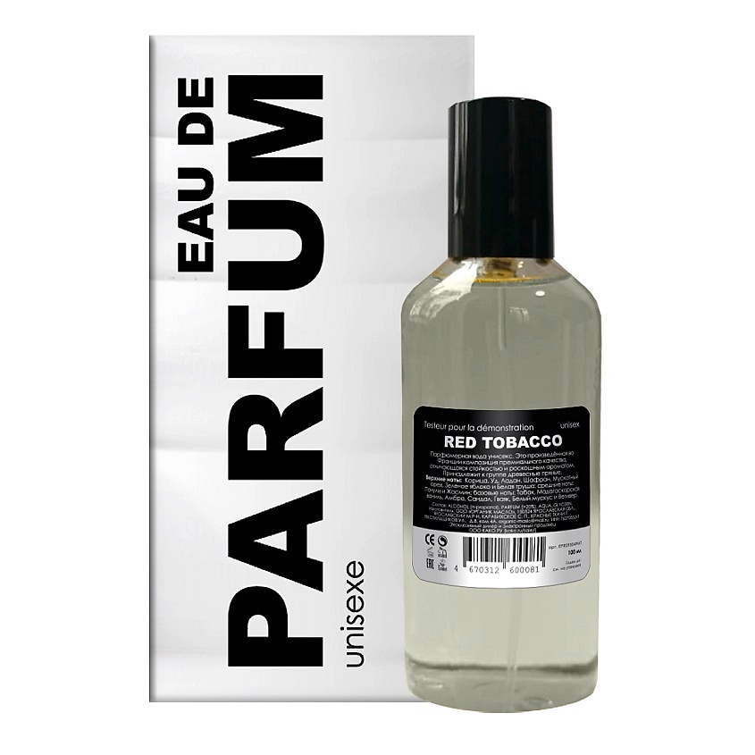 Изображение товара Парфюмерная вода MICHELIN Red Tobacco унисекс 100 мл древесные пряные аромат