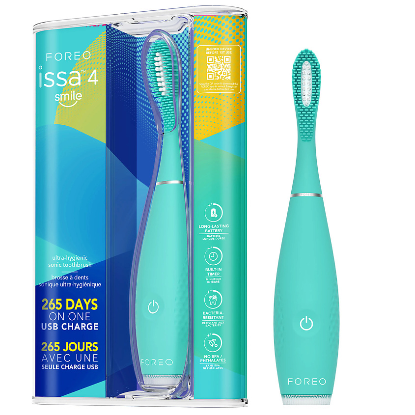 Изображение товара FOREO ISSA 4 Smile ультра гигиеничная гибридная зубная щётка с silikon насадкой и таймером